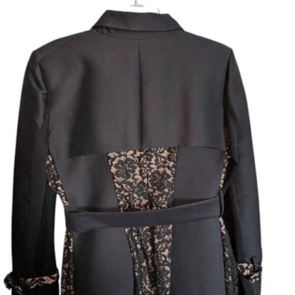 NWT BCBGMaxAzria Iconic "Emmett" Lace Trench Coat Size L - Picture 5 of 7